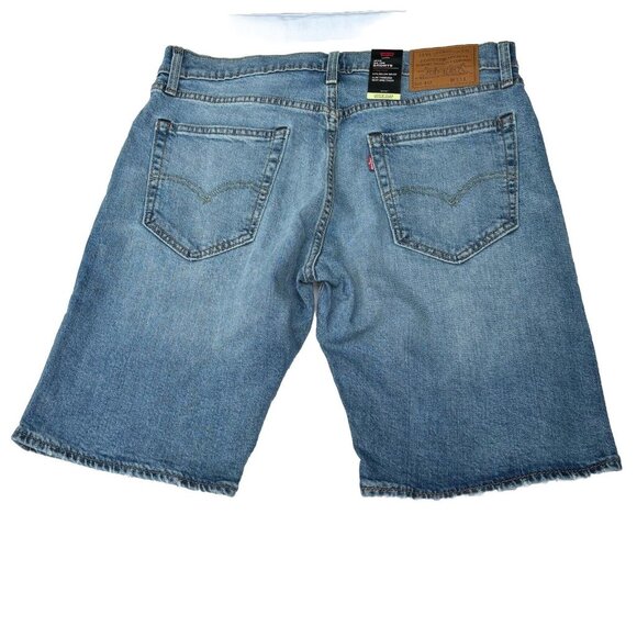 Levis 412 Mens Slim Fit Stretch Shorts Size 33x11 Blue Medium Wash. New. - Picture 2 of 13